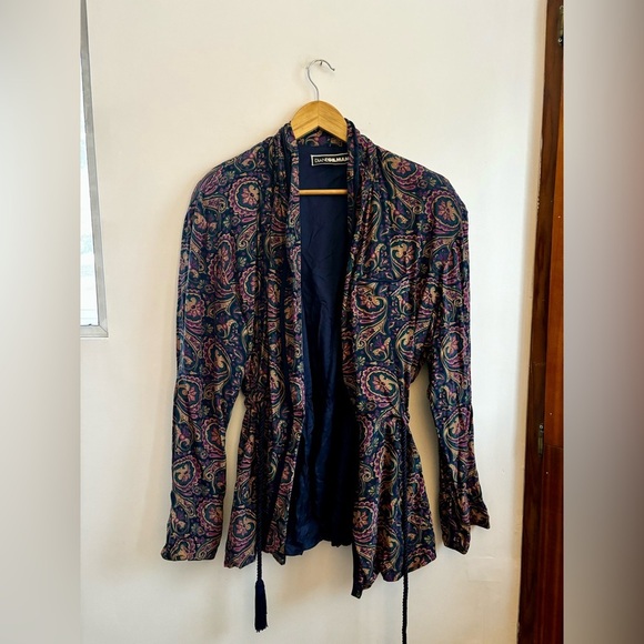 VINTAGE| Diane Gilman 100% silk jacket/blazer | size medium - Picture 3 of 8